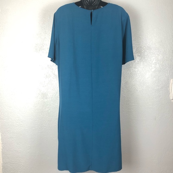 EILEEN FISHER blue viscose shift dress Sz Small - Picture 8 of 15